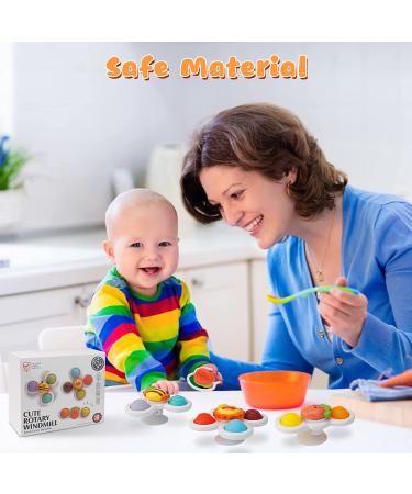 Suction Cup Spinner Toy | Silicone Fidget Board for Stress Relief | Sensory Spinning Toy for Toddlers | Flower Design - Buy Online on GoSupps.com