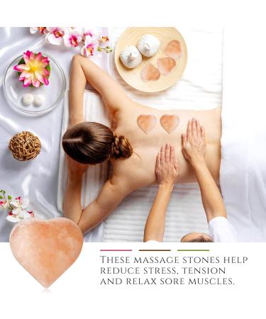 Lot de 10 pierres de massage en sel de l'Himalaya sculpt es la main en forme de c ur - Pierre de nettoyage en cristal rose pour massage spa d odorant et gommage au sel et au sucre - 7 x - Buy Online on GoSupps.com