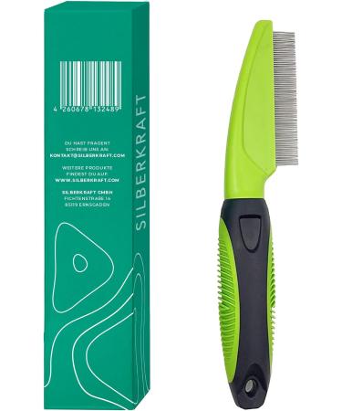 Silver Power Flea Comb for Dogs Cats & Pets - Gentle Metal Tines for Effective Flea Tick & Parasite Removal - Buy Online on GoSupps.com