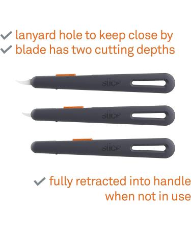 Slice 10596 Safety Seam Ripper with Manual Retraction - Ambidextrous Tool, Replaceable Blade Lasts 11x Longer - 1 Pack - Buy Online on GoSupps.com