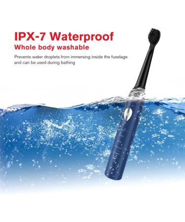 Sonic Electric Toothbrush - USB Rechargeable Adult Timer for Effective Teeth Cleaning - Black Electric Toothbrush - Buy Online on GoSupps.com