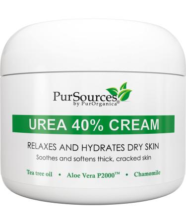PurOrganica Urea 40% Foot Cream - No Pumice Stone - Callus Remover - Moisturizes & Rehydrates Thick, Cracked, Rough, Dead & Dry Skin - For Feet, Elbows and Hands - Made in USA Pack of 1