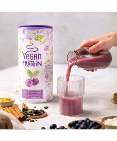 Vegan Protein Powder - Blueberry Blend | 600g Plant-Based Rice Peas & Seeds - Buy Online on GoSupps.com