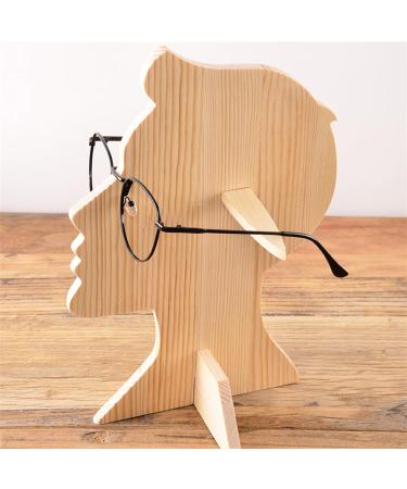 Waoceo High-Quality Wooden Glasses Stand | Stylish Sunglasses Display Rack - Humanoid Head Model for Decor and Props - Buy Online on GoSupps.com