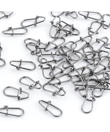 Dr.Fish 50 Pack Stainless Steel Crankbait Snaps - Quick Change Fishing Clips - Bass Fishing Lure Snaps - 50 Pack - Buy Online on GoSupps.com
