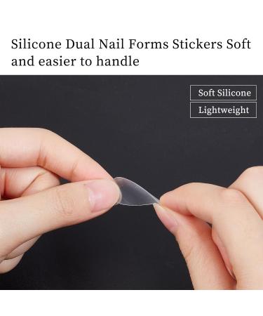 Niceneeded 60 Silicone Dual Nail Shape Stickers - Premium Nail Extension Gel Forms for Quick Dual Nail Structure - Buy Online on GoSupps.com