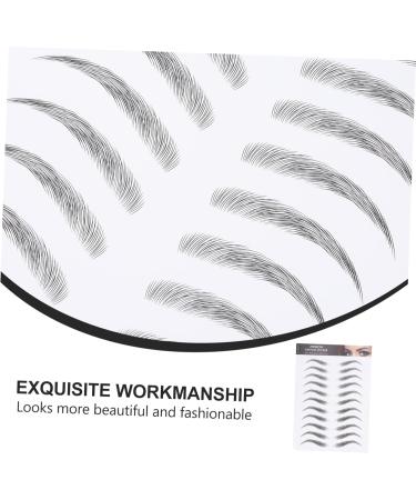 SKISUNO Black Makeup 12 Sheets Waterproof Eyebrow Stickers Beauty Tools Hair- Like Eyebrow Stickers Eyebrow Trimming 3d - Buy Online on GoSupps.com
