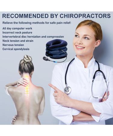 Baifulai Adjustable Neck Extension & Cervical Traction Device - Flocked PVC Neck Support Pillow for Stress Relief - Buy Online on GoSupps.com