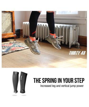 Thirty48 Graduated Calf Compression Sleeves 15-20 & 20-30 mmHg | Fast Recovery & Muscle Oxygenation | Medium Size Fluorescent Pink 1 Pair - Buy Online on GoSupps.com