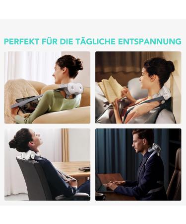 SKG H7 Shiatsu Neck Massage Device - Deep Tissue Relief with Heat | 4D Electric Kneading 4 Heating Levels & Massage Modes | Ideal for Pain Relief - Perfect Gift for Moms - Buy Online on GoSupps.com