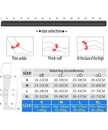 Shop Aciyd Varicose Vein Stockings - Medical Open Toe Compression Socks 20-30 mmHg for Edema & Flight - Breathable Calf Support Black XL - Buy Online on GoSupps.com