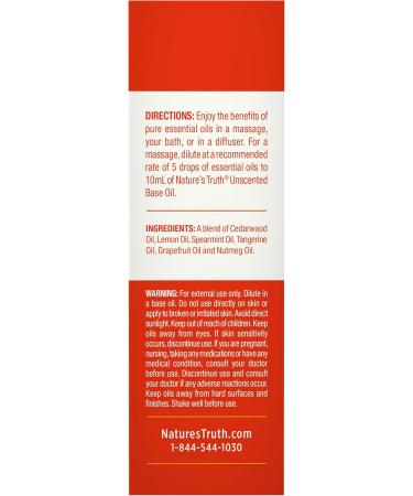 Nature's Truth Happiness Essential Oil | 15 mL | for Diffusers and Aromatherapy | Pure Plant Based Non-GMO & Gluten Free 0.51 Fl Oz (Pack of 1) - Buy Online on GoSupps.com