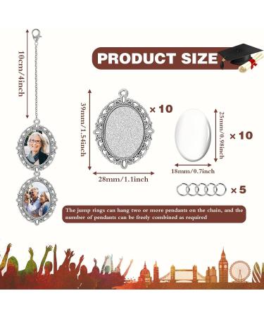 SANNIX Graduation Cap Charm 10 Pcs - Silver Memorial Charms for Tassel & Photo - Graduation Gift & Decorations - Buy Online on GoSupps.com