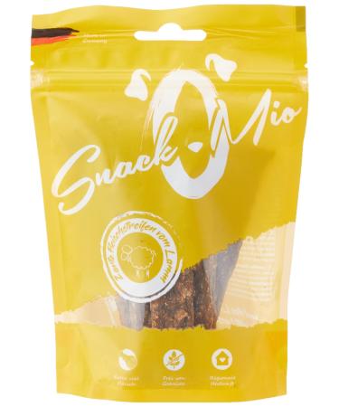 Snackomio - Premium dog snack - delicate strips of meat from the lamb grain -free 1 Pack (1 x 125g) lamb meat strip 125 g (1 Pack)