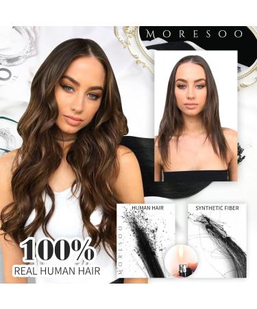 Shop Moresoo Microring Extensions | Real Hair #2/6/2 - Darkest Brown to Lightest Brown 50cm - Buy Online on GoSupps.com