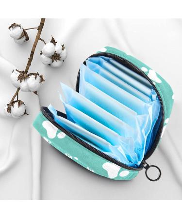 Womens Dog Paw Pattern Tampon Storage Bag | Stylish Multi-Pocket Binding-Up Bags for Menstrual Care - Buy Online on GoSupps.com