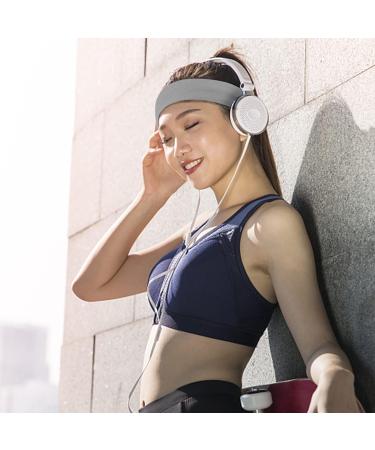 3 Pack Sports Headbands - Non-Slip Elastic Hair Bands for Running Cycling Yoga & Basketball | Black Gray & Blue - Buy Online on GoSupps.com