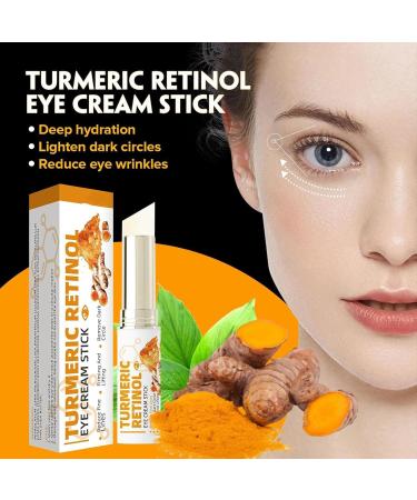 Turmeric Retinol Eye Cream Stick Moisturizing Eye Cream Anti-Aging Under Eye Cream for Dark Circles Puffiness Eye Bags (3pcs) - Buy Online on GoSupps.com