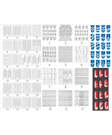 HipGirl French Manicure Kit - 36 Sheets of Nail Art Stickers, Guides, and Decals for Stunning Nail Designs - Buy Online on GoSupps.com