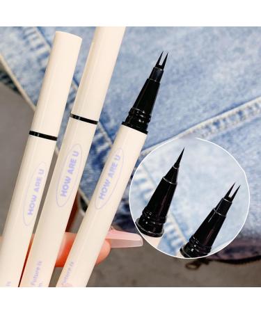 Double Lower Eyelash Pencil Eyeliner Pencil Waterproof Smudge Proof Bottom Eyelashes | Eye Liner Liquid Eyeliner Two-Claw Bottom Lashes Pencil for Eye Makeup Pochy 02# Fog Gray Brown - Buy Online on GoSupps.com