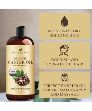 Handcraft Blends Ultimate Hair Care Set: Organic Castor Oil (16 Fl Oz) and Rosemary Essential Oil (4 Fl Oz) 100% Pure & Natural for Thicker Looking Hair Scalp and Brows - Buy Online on GoSupps.com