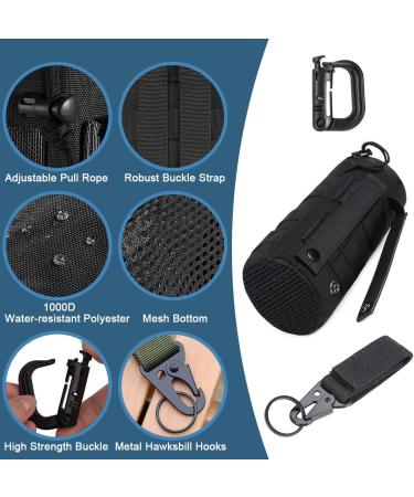 Mucher 3 Pack Tactical Hip Pockets - Molle Bags for Outdoor Hiking Hunting & Camping - EDC Utility Bellbags with Hooks & Key Rings (Black) - Buy Online on GoSupps.com