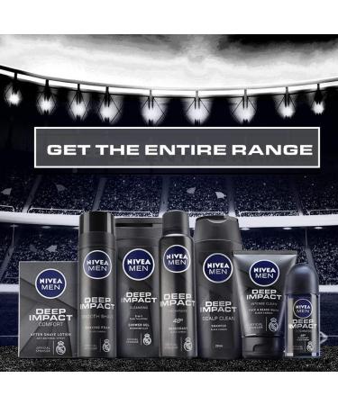 NIVEA Men Body Wash - Deep Impact 3 in 1 Shower Gel for Body Face & Hair with Microfine Clay | 250ml | International Shipping - Buy Online on GoSupps.com