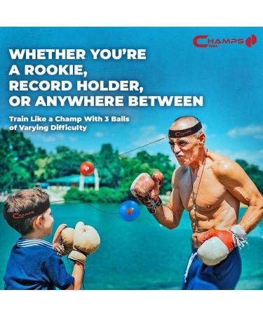 CHAMPS MMA Boxing Reflex Ball - Improve Reaction Speed and Coordination - Training Equipment for Home - MMA and Boxing Gear for Kids - Buy Online on GoSupps.com