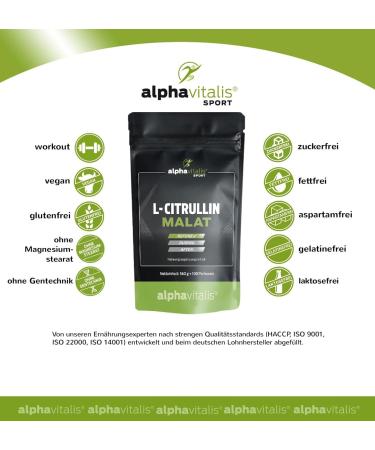 L-Citrulline Malate Powder 2:1 - Vegan 560g for 100 Portions | Premium Quality Ideal for Sports | Bottled in Germany - Buy Online on GoSupps.com