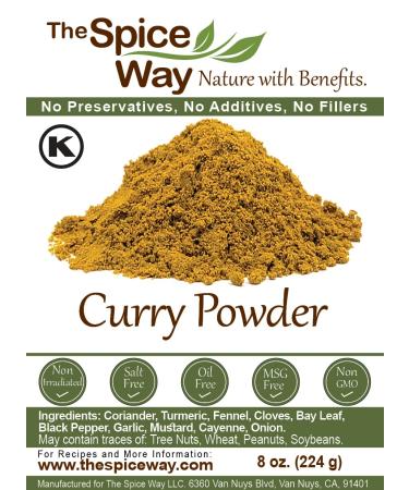 The Spice Way Curry Powder - Authentic Seasoning, Salt-Free, No Preservatives, No Fillers - 8 oz - Buy Online on GoSupps.com