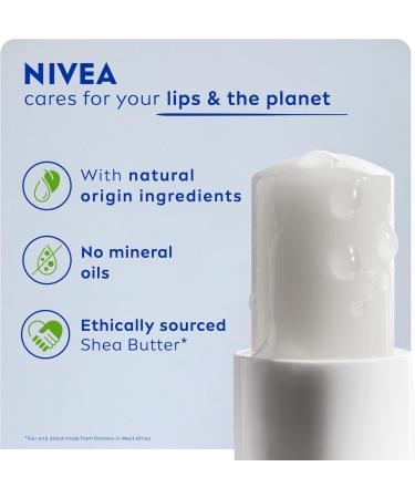 NIVEA Lip Balm Hydro Care with SPF 15 (4.8g) Hydrating Lip Balm with Shea Butter Natural Oils and Vitamins Provides 24 Hour Moisture and Protection Lip Care - Buy Online on GoSupps.com
