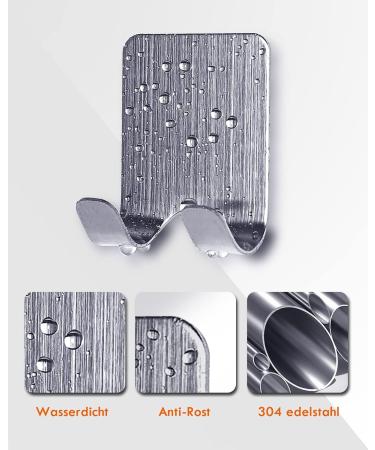 Gorffy Razor Holder Shower - 6-Piece Stainless Steel Multi-Purpose Waterproof Hooks | Self-Adhesive Bathroom Organizer - Buy Online on GoSupps.com
