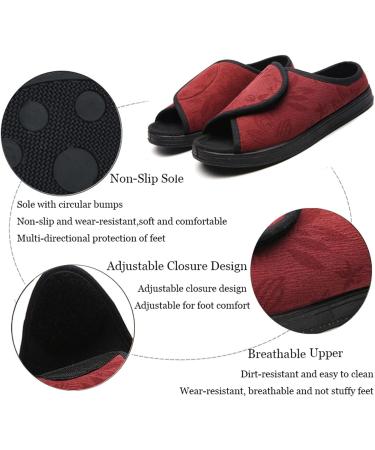 ZXAY Open Toe Diabetic Sandals - Men's & Women's Walking Shoes for Swollen Feet - Grey - Size 39 Men 6/Women 7 - Buy Online on GoSupps.com