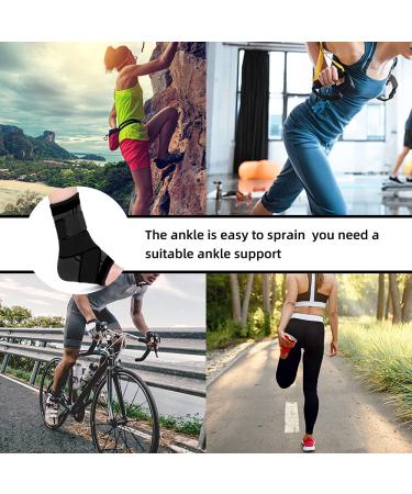 Adjustable Ankle Brace Compression Sleeve Arch Support & Foot Stabilizer Elastic Wrap for Plantar Fasciitis Achilles Tendonitis Recovery Sports Bandage Socks for Men & Women (Medium) - Buy Online on GoSupps.com