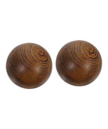 Fomiyes 1 pair of healthball handball handball hand massage balls made of wood Chinese sound balls Fitnessball gymnastics balls The gift massage ball creative hand balls made of red rose wood pear