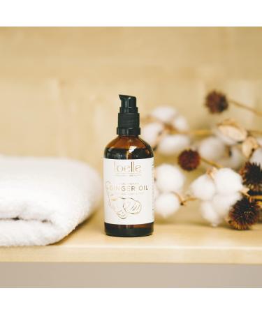 Loelle Ginger Oil - Organic Healing Massage Oil for Muscle Pain Relief (100ml) - Spicy & Stimulating Moisture Care - Buy Online on GoSupps.com