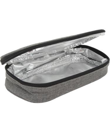 Insulin Cooler Travel Case Portable Aluminum Foil Lining Durable Diabetic Carrying Cooling Bag Grey for Diabetic Supplies - Buy Online on GoSupps.com