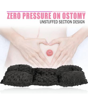 Ostomy Seatbelt Pillow - Protect Your Stoma with Comfort | Colostomy Ileostomy Urostomy Driving Cushion - Black Minky Dot - Buy Online on GoSupps.com