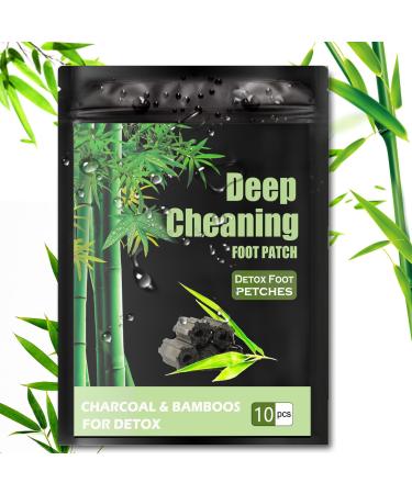 Detox Foot Patches 10 Pcs Deep Cleansing Detox Foot Pads to Remove Body Toxins with Bamboos and Ginger Powder for Stress Relief Deep Sleep and Enhance Blood Sleep Aid (10PCS)