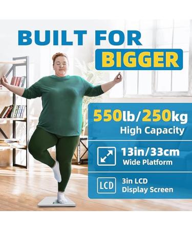 Lepulse Scale for Body Weight 550 lb Digital Bathroom Smart Scales - silver-white - Buy Online on GoSupps.com