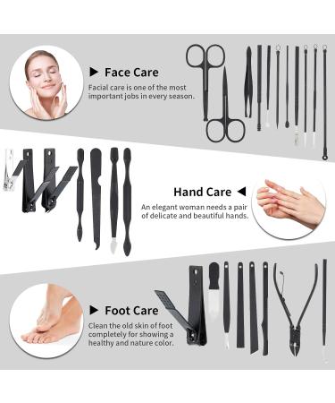 Coolzon 26-Part Professional Stainless Steel Manicure Set - Nail Clip Tools for Perfect Manicure & Pedicure | Advanced Zip Pocket Design - Buy Online on GoSupps.com