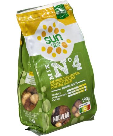 SUN - Snack Mix No. 4 - Gourmet - Almonds Apple Cubes Hazelnuts Raisins - 190 g - Buy Online on GoSupps.com