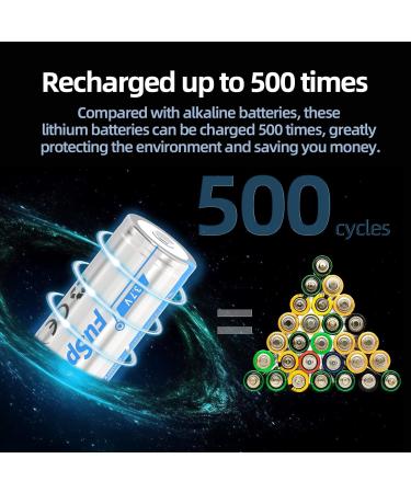 18500 Rechargeable li-ion Battery 3.7V 1400Mah Batteries for LED Torch Falshlight 4pcs 18 * 50mm - Buy Online on GoSupps.com