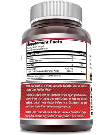 Amazing Formulas CLA 1000mg 120 Softgels - Conjugated Linoleic Acid Supplement - Buy Online on GoSupps.com