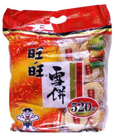 Want Want Big Shelly Shenbei Snow cooky Crispy Rice Cracker Biscuits 520g