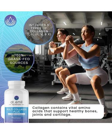 Dr. Emil Multi Collagen Pills - Anti-Aging Hair, Skin, Nails & Joints - 90 Capsules - Buy Online on GoSupps.com