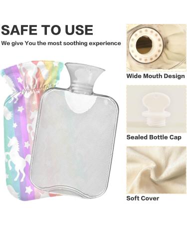 Heat Bottles for Pain Relief - Cute Unicorns & Rainbows 2L Warm Water Bag for Headaches & Back Pain - Buy Online on GoSupps.com