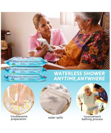 240 Extra Large Thick Body Wipes | Rinse Free Shower Wipes | Disposable for Adults | Ideal for Elderly, Bedridden, Disabled | Home, Travel, Camping - Buy Online on GoSupps.com