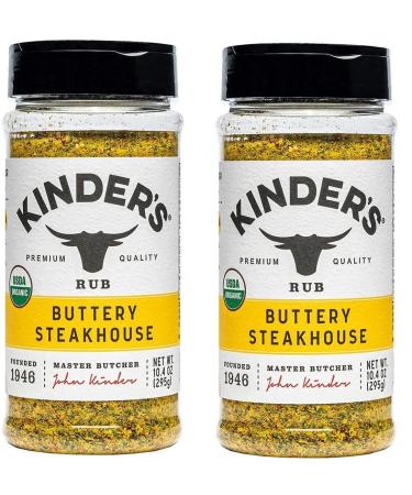 Kinder's Organic Buttery Steakhouse Seasoning Rub 10.4 Ounce 2 Pack