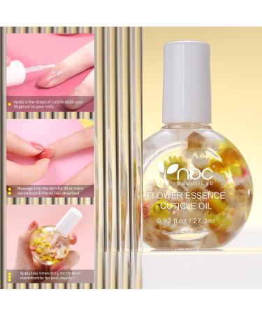 FLOWER Essence Cuticle Oil - Natural Moisturizing Formula with Vitamin E | 0.92 oz - Nourish & Revitalize Dry Nails - Buy Online on GoSupps.com